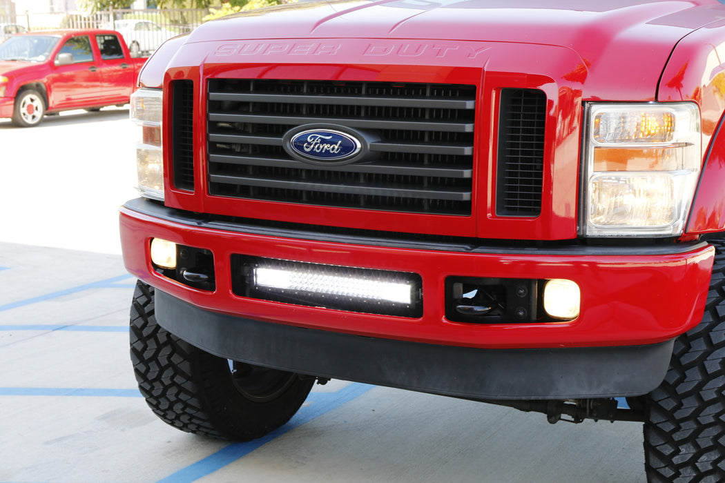 Flood/Spot Beam LED Light Bar w/ Lower Bumper Bracket, Wire For 08-10 F250 F350