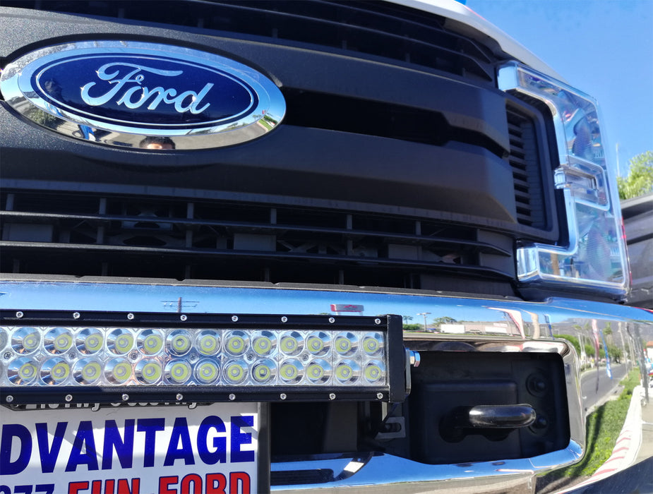 120W 20" LED Light Bar w/ Lower Bumper Bracket, Wirings For 17-22 Ford F250 F350