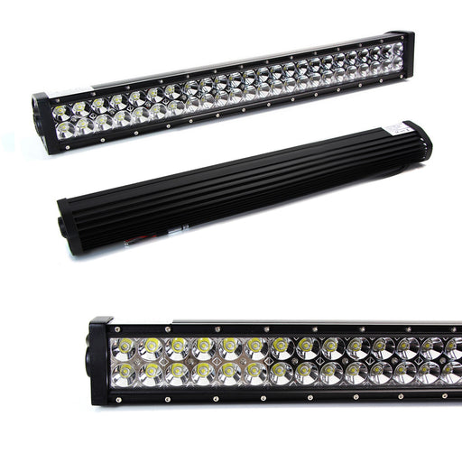 144W 25" LED Light Bar w/ Lower Bumper Brackets, Wiring For 11-16 Ford F250 F350