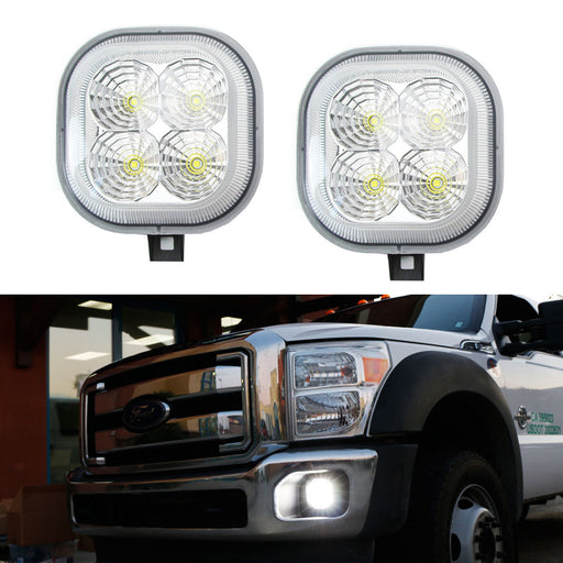 Clear Lens White 40W CREE LED Fog Light Kit For Ford F-250 F-350 F-450 Excursion