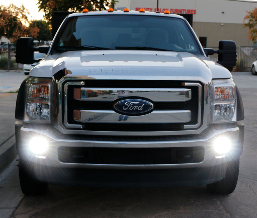 Smoked Lens White 40W CREE LED Fog Light Kit For Ford F-250 F-350 F450 Excursion