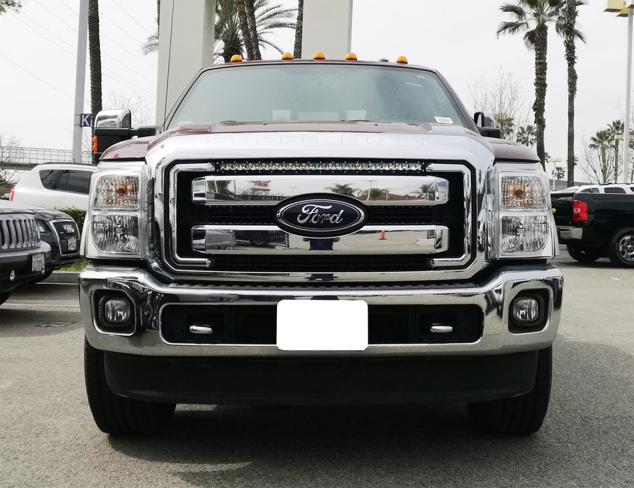 150W 30" LED Light Bar w/Behind Grille Mount Bracket, Wiring For 11-16 F250 F350