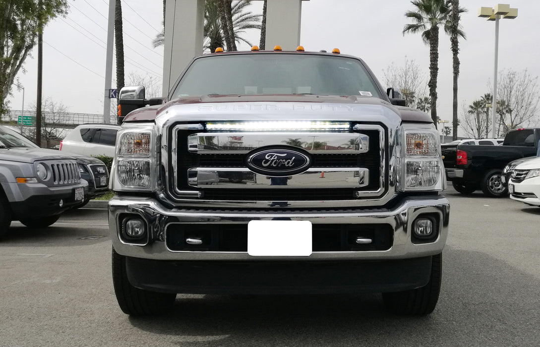 150W 30" LED Light Bar w/Behind Grille Mount Bracket, Wiring For 11-16 F250 F350