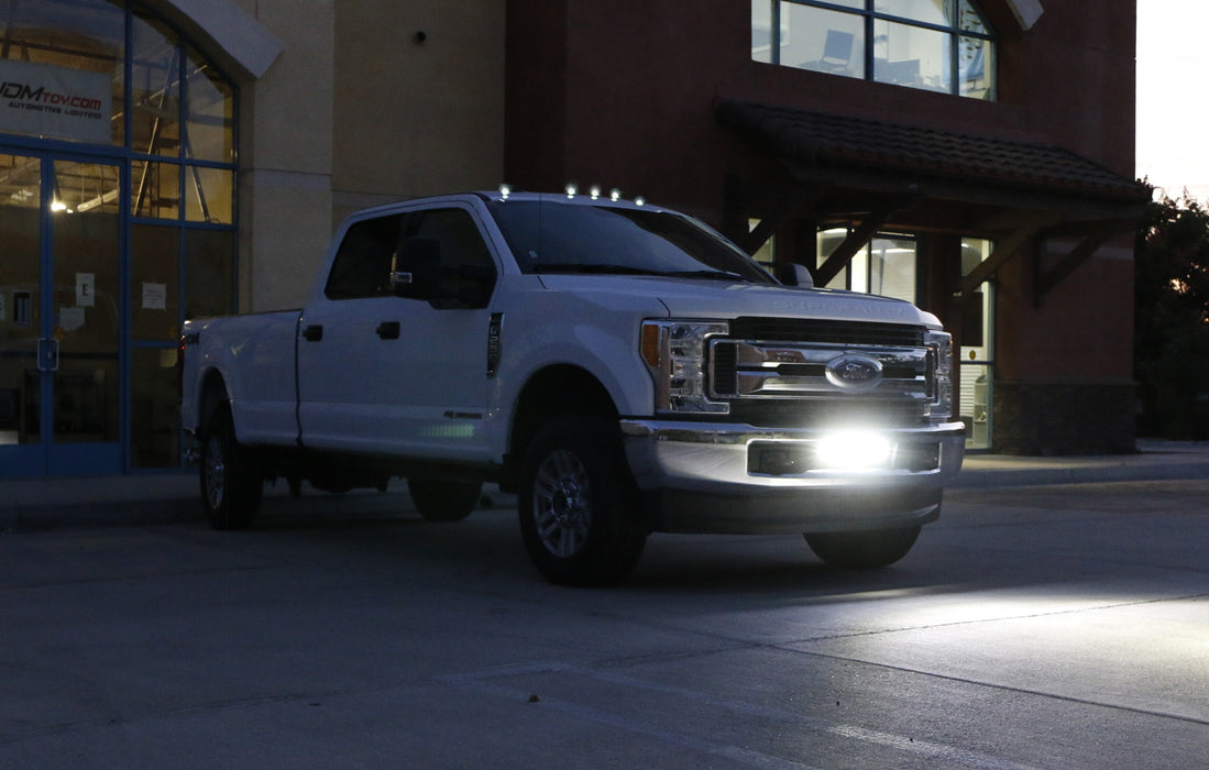 5pc Clear Lens White LED Cab Roof Marker Replacements For Ford 2017-22 F250 F350