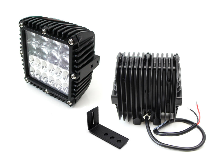 100W Hybrid-Beam LED Pods w/Foglight Location Bracket/Wiring For 11-16 F250 F350