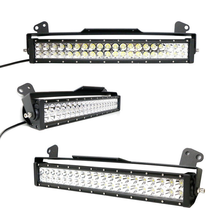 120W 20" LED Light Bar w/ Lower Bumper Bracket Wiring For 2011-16 Ford F250 F350