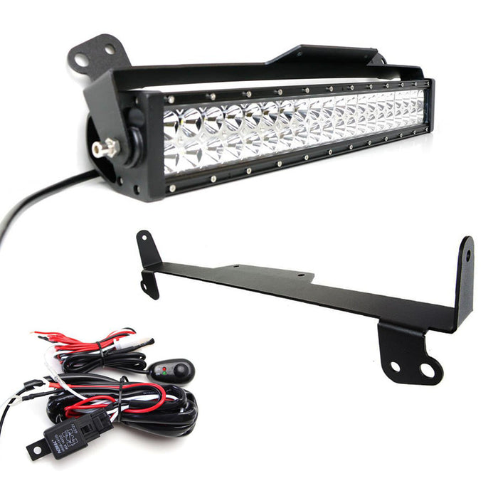 120W 20" LED Light Bar w/ Lower Bumper Bracket Wiring For 2011-16 Ford F250 F350