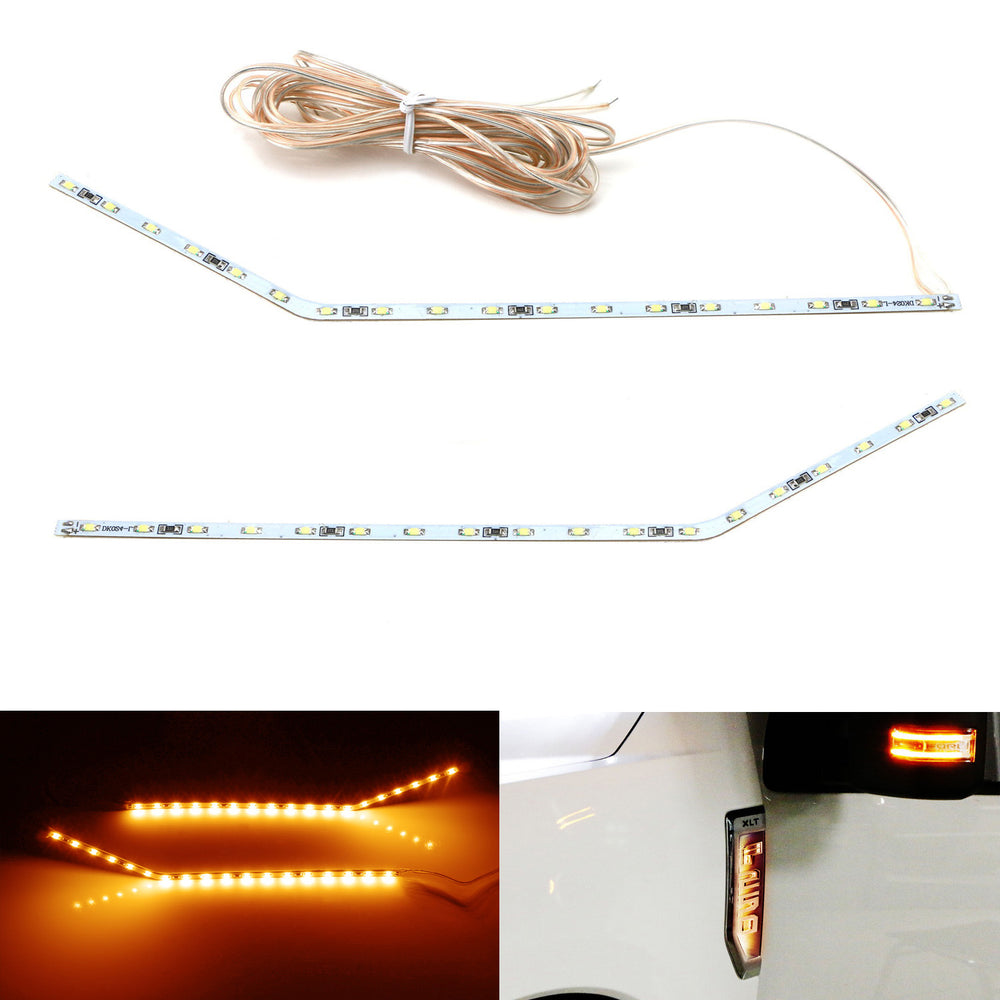 Amber LED Background Illumination Kit 17-22 F250 F350 F450 Side Fender Emblem