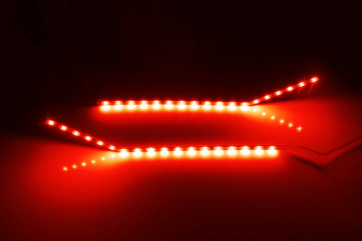 Red LED Background Illumination Kit 17-22 F250 F350 F450 Side Fender Emblem