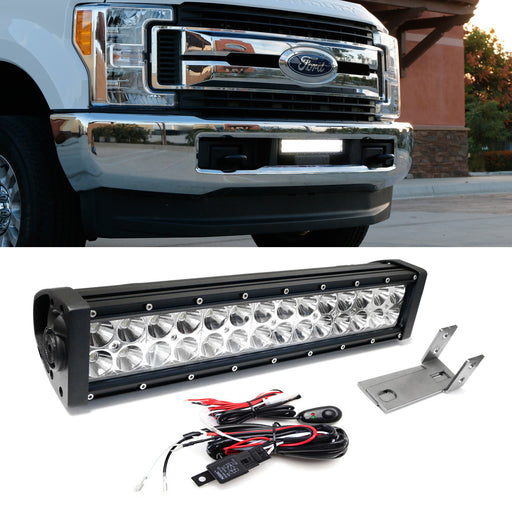 84W LED Light Bar w/ Lower Bumper Mounting Bracket, Wiring For 2017-up F250 F350