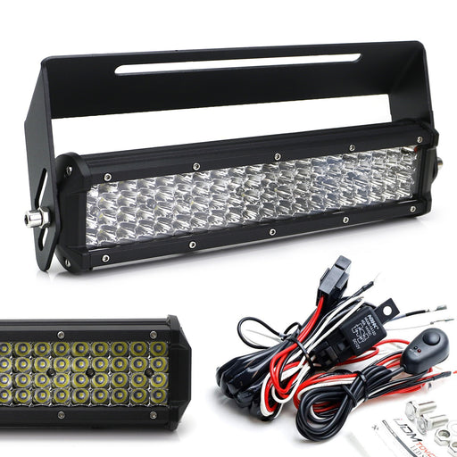 12" 80-LED Light Bar w/ Lower Bumper Bracket, Wirings For 2017-22 Ford F250 F350