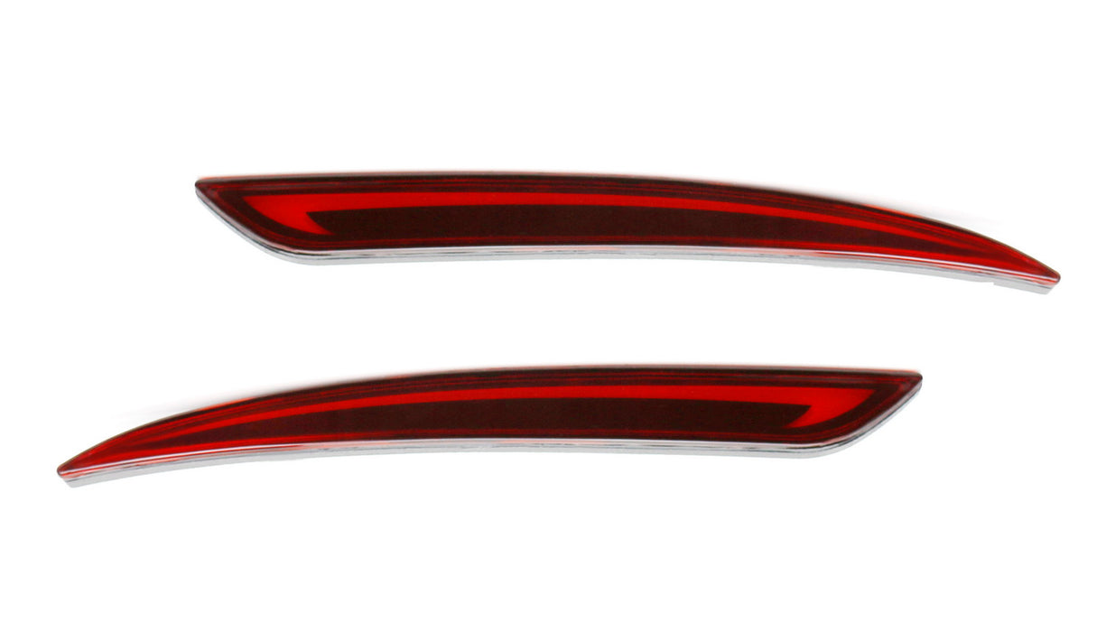 Red Lens Fluid Style LED Bumper Reflector Tail Lights For 2013-up Ford Fusion