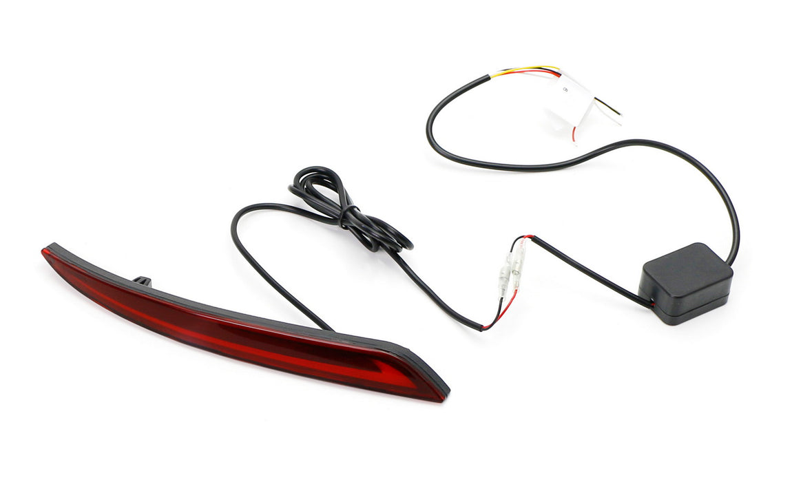 Red Lens Fluid Style LED Bumper Reflector Tail Lights For 2013-up Ford Fusion