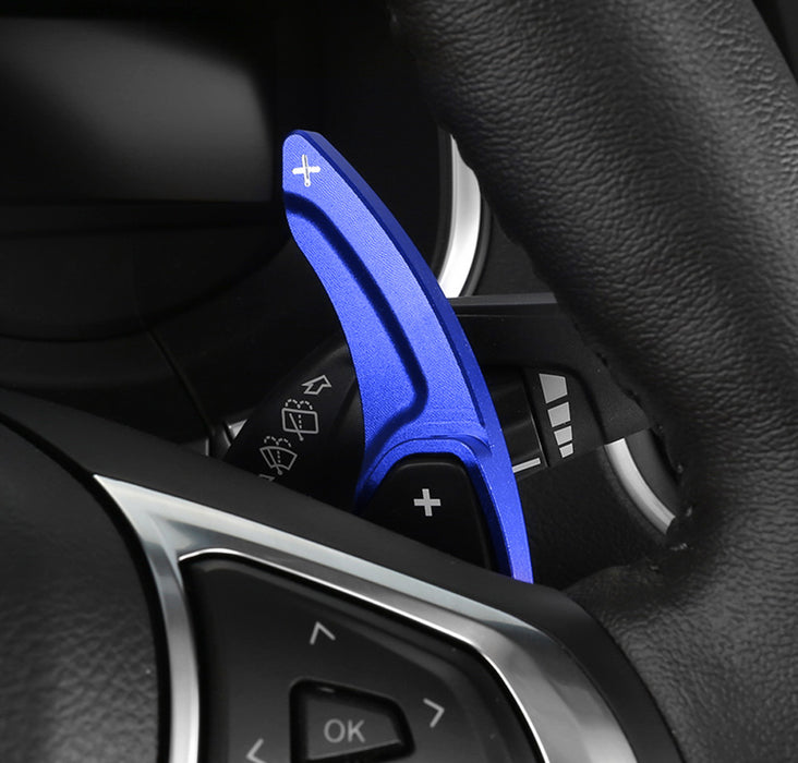 Blue CNC Billet Steering Wheel Paddle Shifter Extension For Ford Fusion Edge,MKX