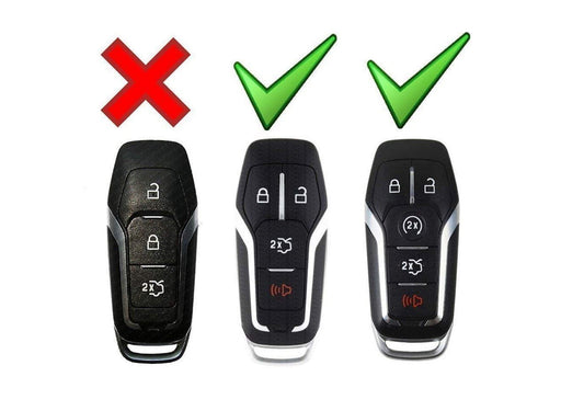 Real Carbon Fiber Key Fob Shell Cover For Ford Lincoln Intelligent Access Key