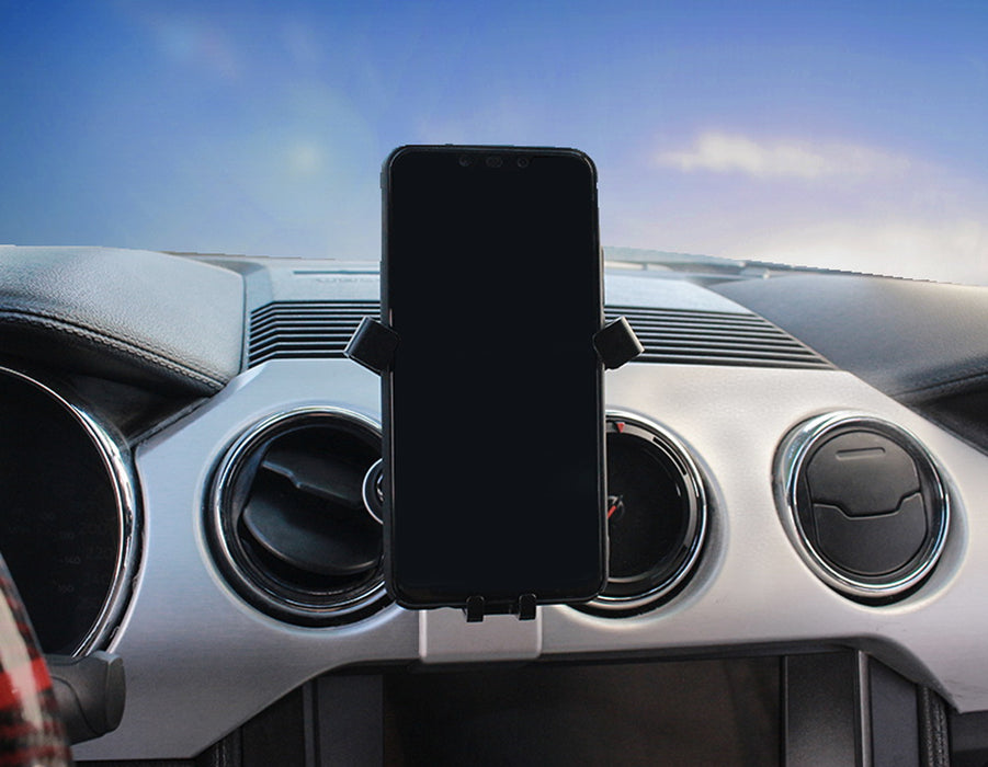 Smartphone Gravity Holder w/Exact Fit Clip-On Dash Mount For 15-21 Ford Mustang