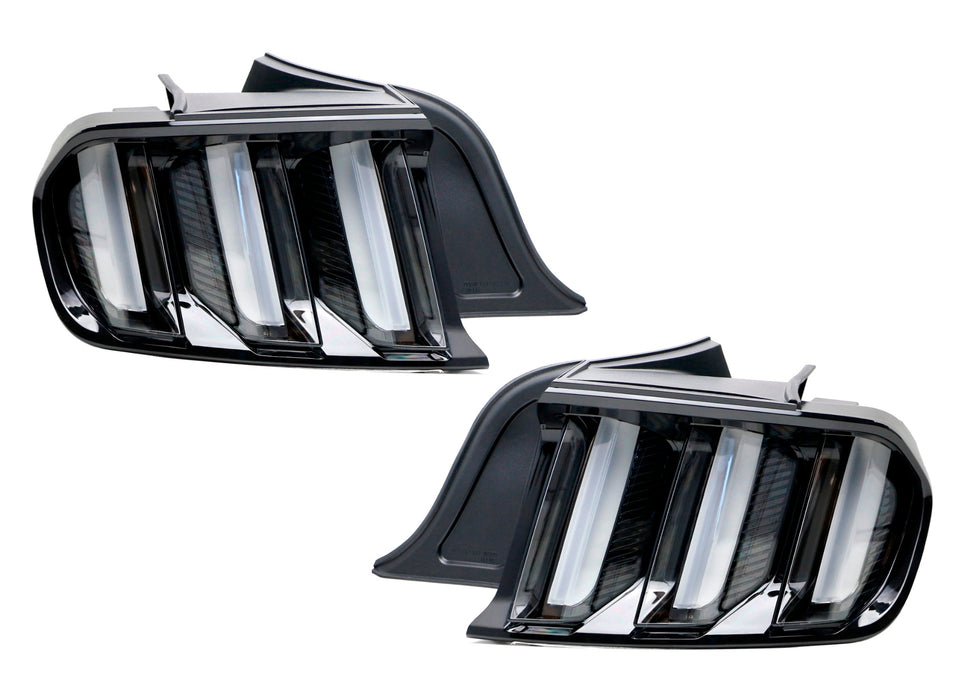 Full LED Taillight Lamps w/Dynamic Sequential Turn Signal For 15-20 Ford Mustang