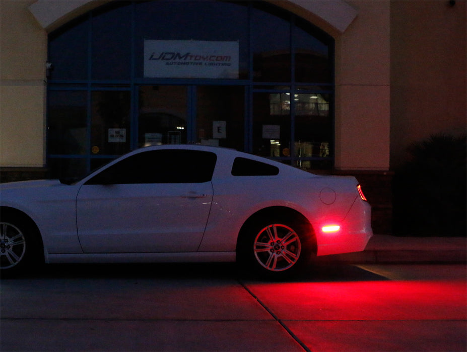 Smoked Lens LED Rear Side Markers w/ 54 Red LED Lights For 2005-09 Ford Mustang