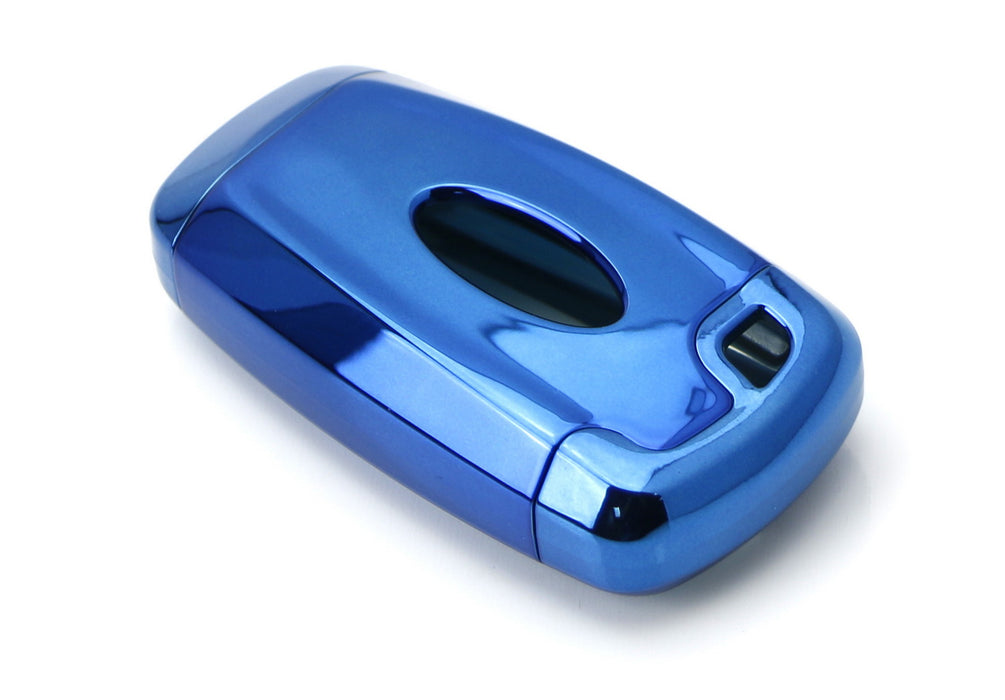 Blue TPU Key Fob Protective Case For 17-up Ford Edge Fusion, 18-up Mustang F-150