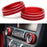 2pcs Red Stereo Audio Vol Control Switch Knob Ring Covers For 15-23 Ford Mustang