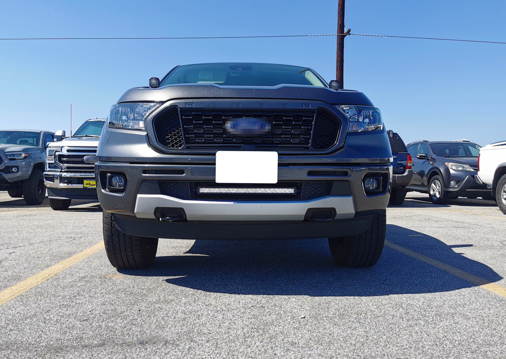 Lower Grille Mount 100W LED Light Bar w/Brackets, Wiring For 2019-up Ford Ranger