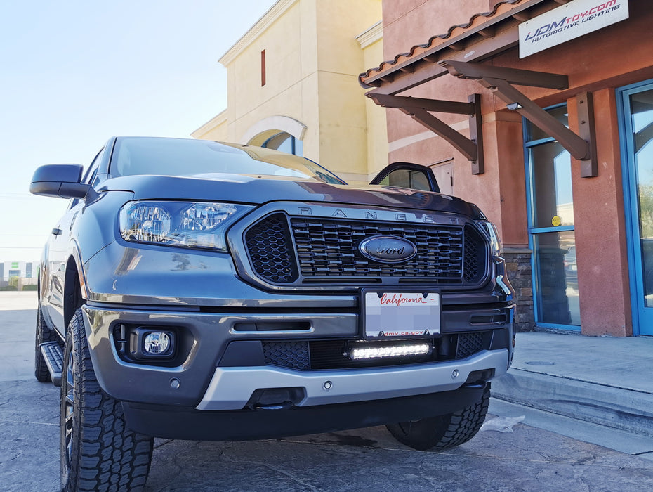 Lower Bumper Mount 13.5" LED Light Bar w/ Brackets, Wiring For 19-up Ford Ranger