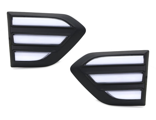 White/Amber Sequential LED Fender Grille Side Marker Light For 19-up Ford Ranger