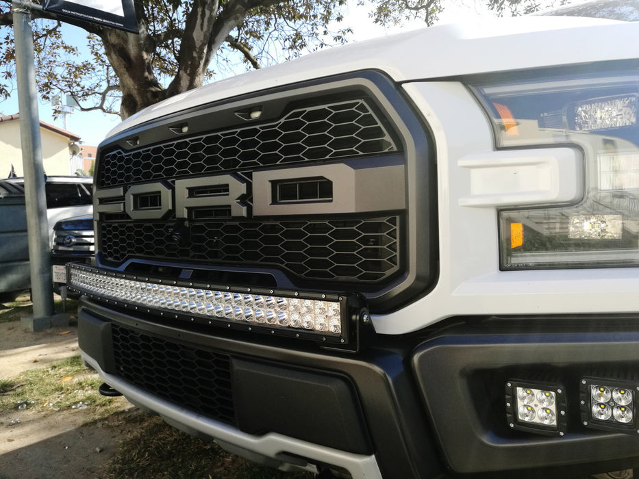 40" 240W Curved LED Light Bar w/ Above Bumper Mounts, Wiring For 17-20 Raptor