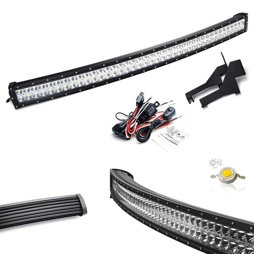 40" 240W Curved LED Light Bar w/ Above Bumper Mounts, Wiring For 17-20 Raptor