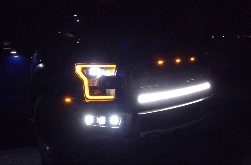 40" 240W Curved LED Light Bar w/ Above Bumper Mounts, Wiring For 17-20 Raptor