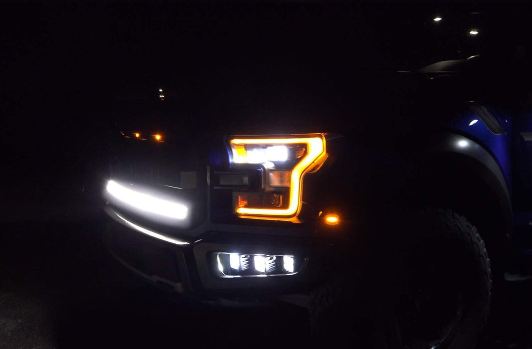 40" 240W Curved LED Light Bar w/ Above Bumper Mounts, Wiring For 17-20 Raptor