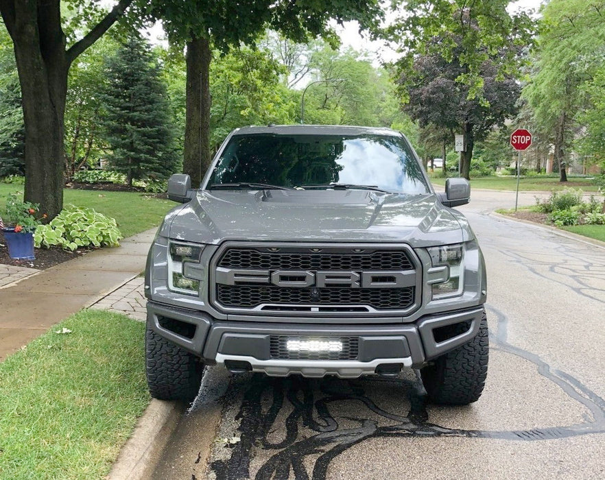 Behind Lower Grille Mount 12-Inch 80-LED Light Bar Kit For 2017-20 Ford Raptor