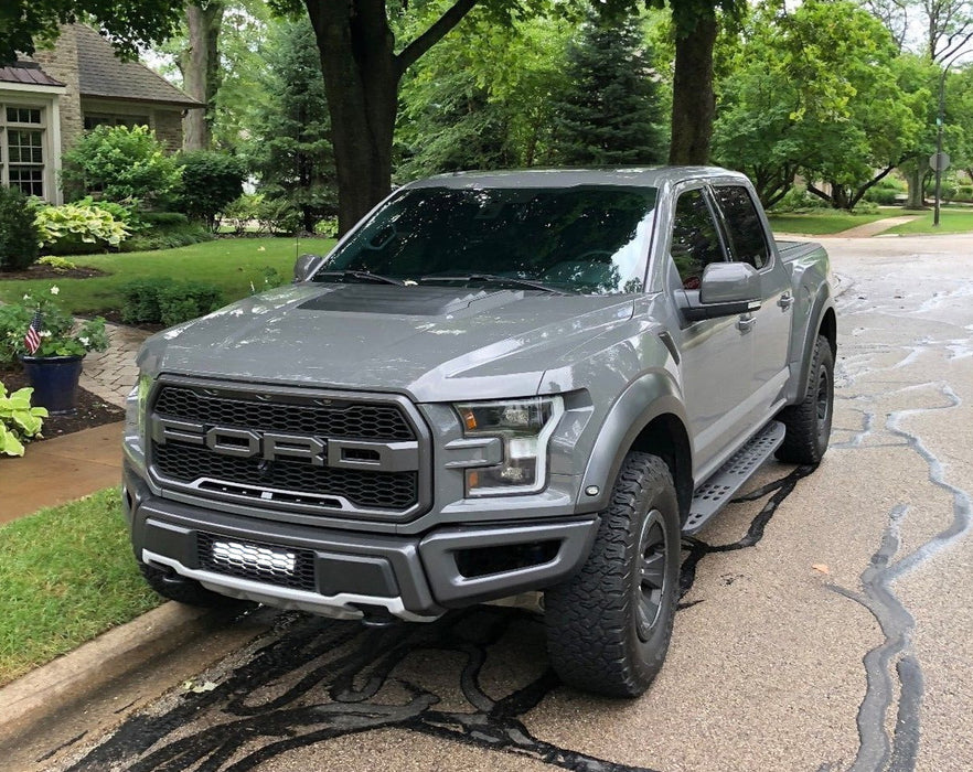 Behind Lower Grille Mount 12-Inch 80-LED Light Bar Kit For 2017-20 Ford Raptor