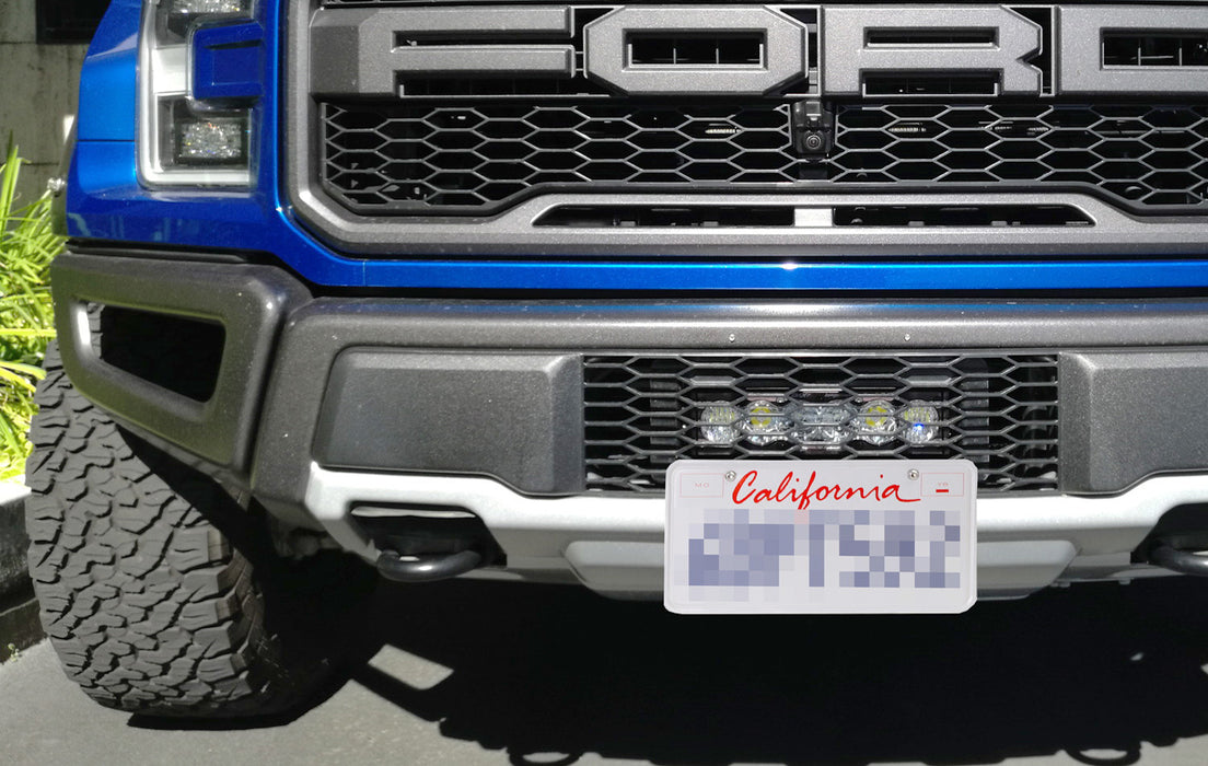 Lower Grille Insert Mount License Plate Bracket Relocation Kit For Ford Raptor