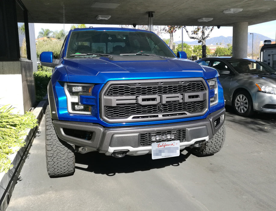 Lower Grille Insert Mount License Plate Bracket Relocation Kit For Ford Raptor