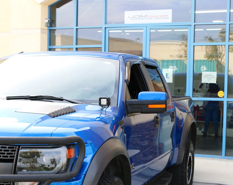 40W CREE LED Pod Lights w/ A-Pillar Mount Brackets, Wiring For Ford F-150 Raptor