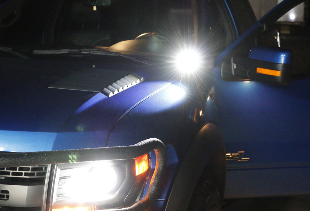 40W CREE LED Pod Lights w/ A-Pillar Mount Brackets, Wiring For Ford F-150 Raptor