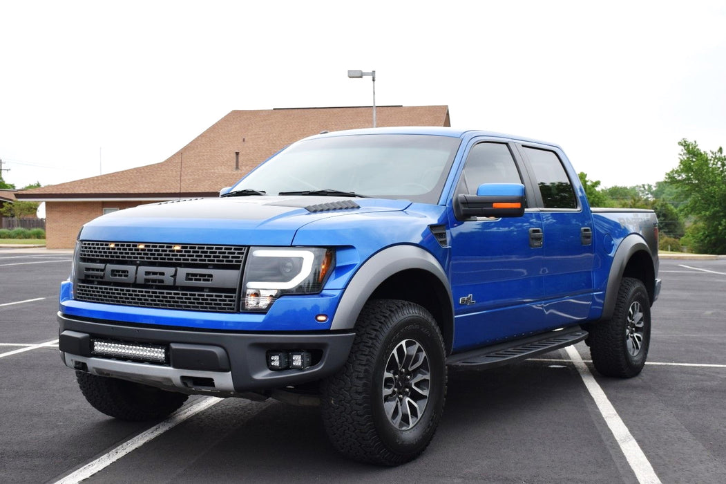 LED Pod Light Fog Lamps w/Lower Bumper Bracket/Wirings For 10-14 Ford Raptor SVT