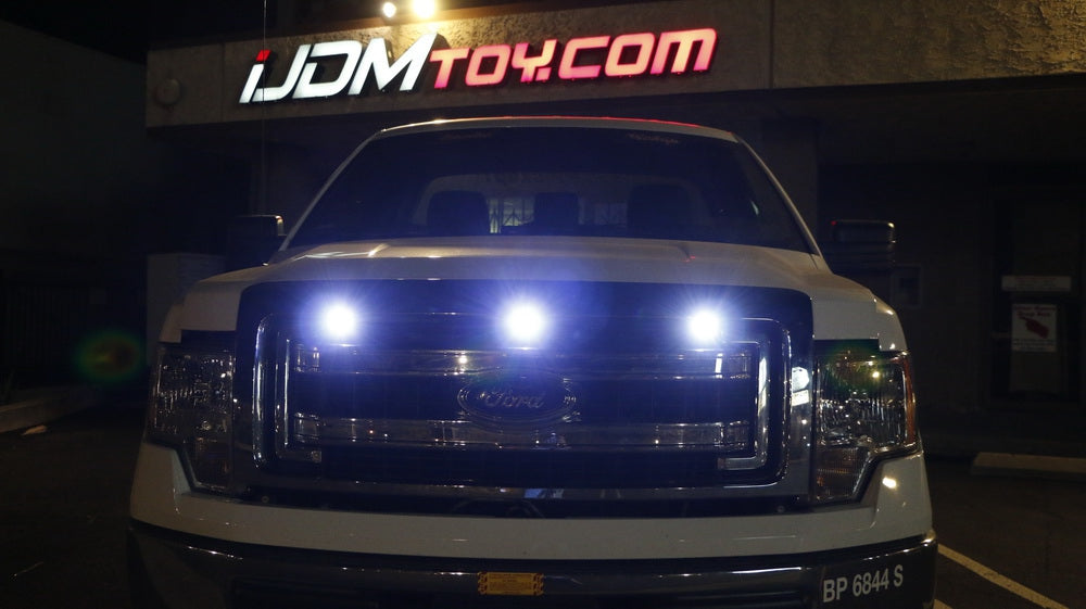 3pc Ford SVT Raptor Style LED White Grille Lighting Kit, Universal Fit Truck SUV