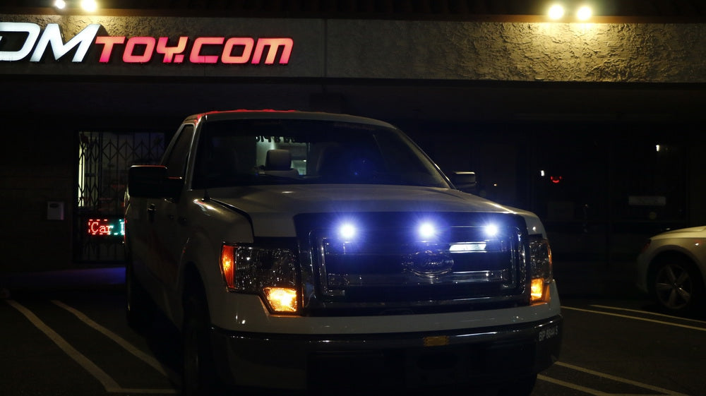 3pc Ford SVT Raptor Style LED White Grille Lighting Kit, Universal Fit Truck SUV