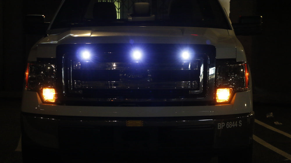 3pc Ford SVT Raptor Style LED White Grille Lighting Kit, Universal Fit Truck SUV