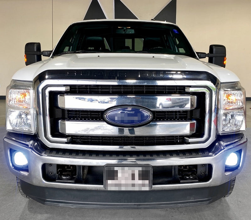 OE-Spec Fog Lights w/ Ice Blue H10 LED Bulbs For Ford F250 F350 F450 Excursion