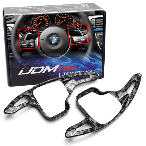 Forged Carbon Fiber Large Steering Wheel Paddle Shifter Extensions For BMW X6