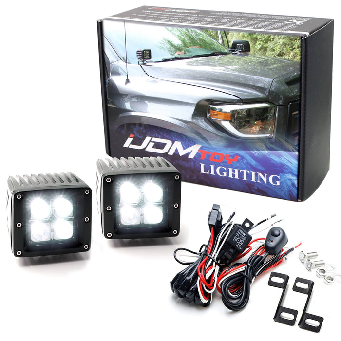 40W CREE LED Pods w/ A-Pillar Brackets Wiring For 15-20 Ford F150, 17+ F250 F350