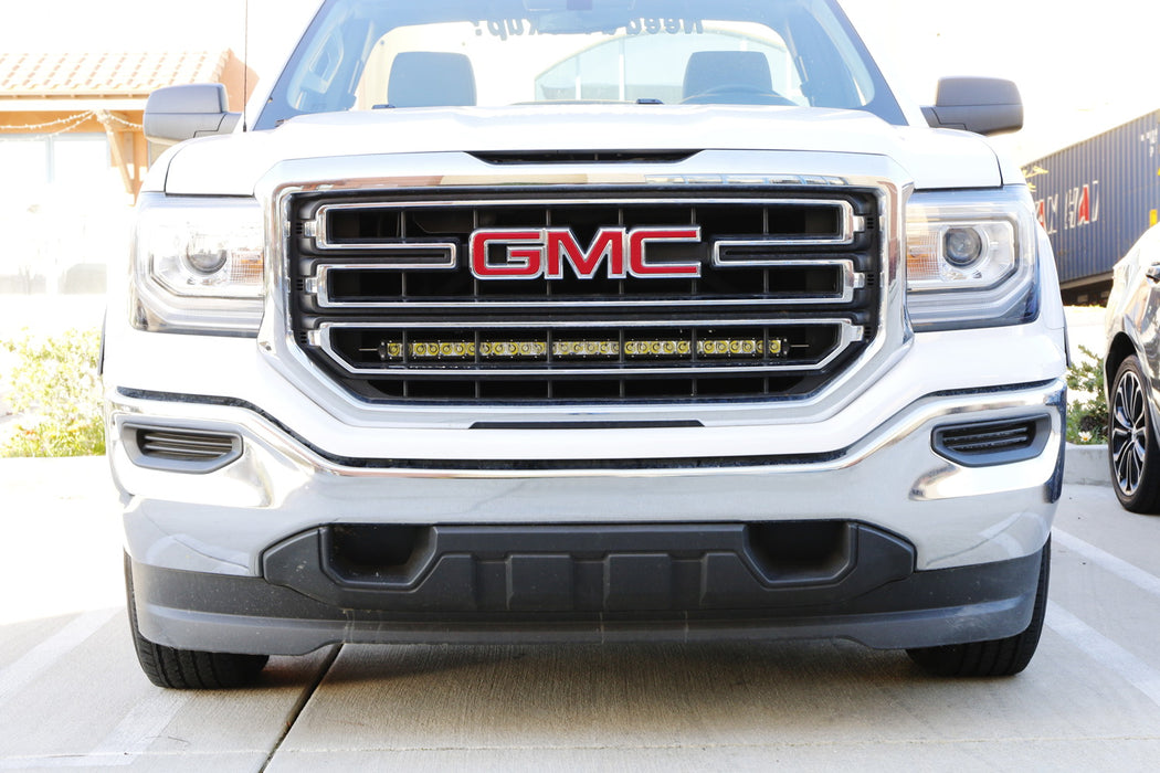 150W 30" CREE LED Light Bar w/Behind Grille Bracket, Wiring For 14-18 GMC Sierra