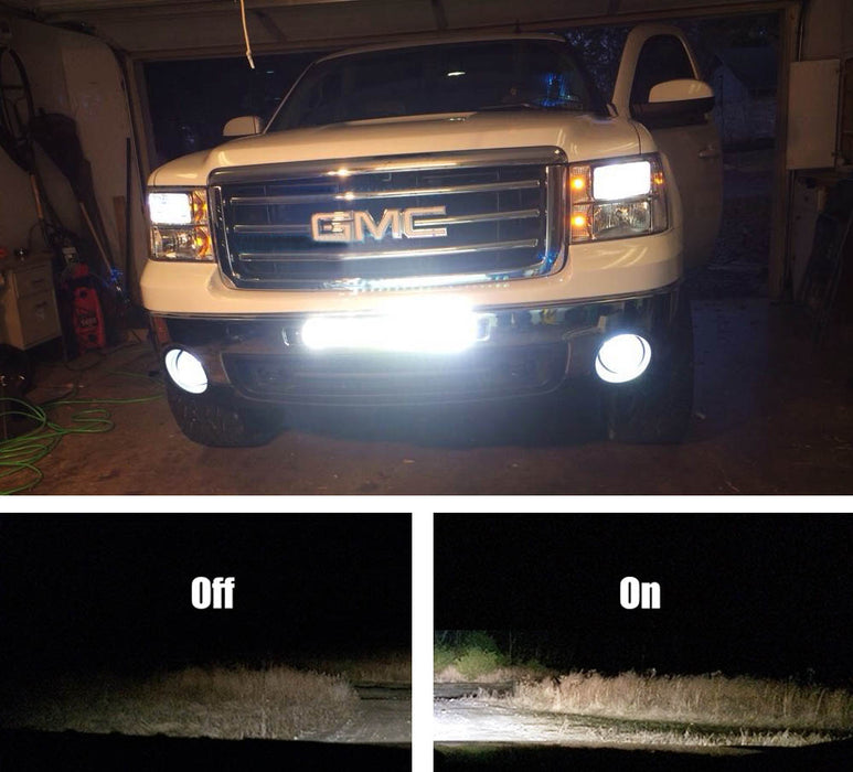 100W 20" LED Light Bar w/ Lower Bumper Bracket, Wiring For GMC 1500, 2500/3500HD