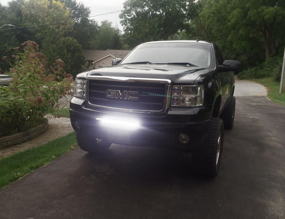 100W 20" LED Light Bar w/ Lower Bumper Bracket, Wiring For GMC 1500, 2500/3500HD