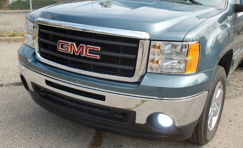 OEM-Spec Clear Lens Fog Light Kit w/ White 15-SMD LED Bulbs For 07-13 GMC Sierra