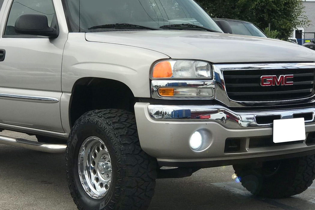 OEM-Spec Clear Lens Fog Light Kit w/ White 15-SMD LED Bulbs For 03-06 GMC Sierra