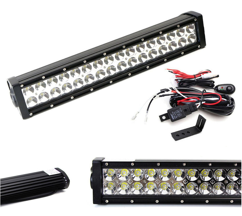 Upper Bumper Grille Mount LED Light Bar Kit For 03-06 GMC Sierra 1500 2500 3500